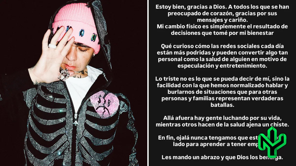 Junior H aclaró que está bien y se quejó: 'Las redes cada día están más podridas'